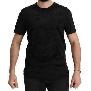 Dolce & Gabbana Graphic Print Short Sleeve Tee Men Black Tops